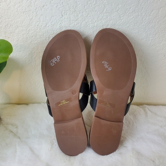 Tuscany Easy Street Abriana black flip flops slides sandals Size 8.5 - Picture 6 of 6